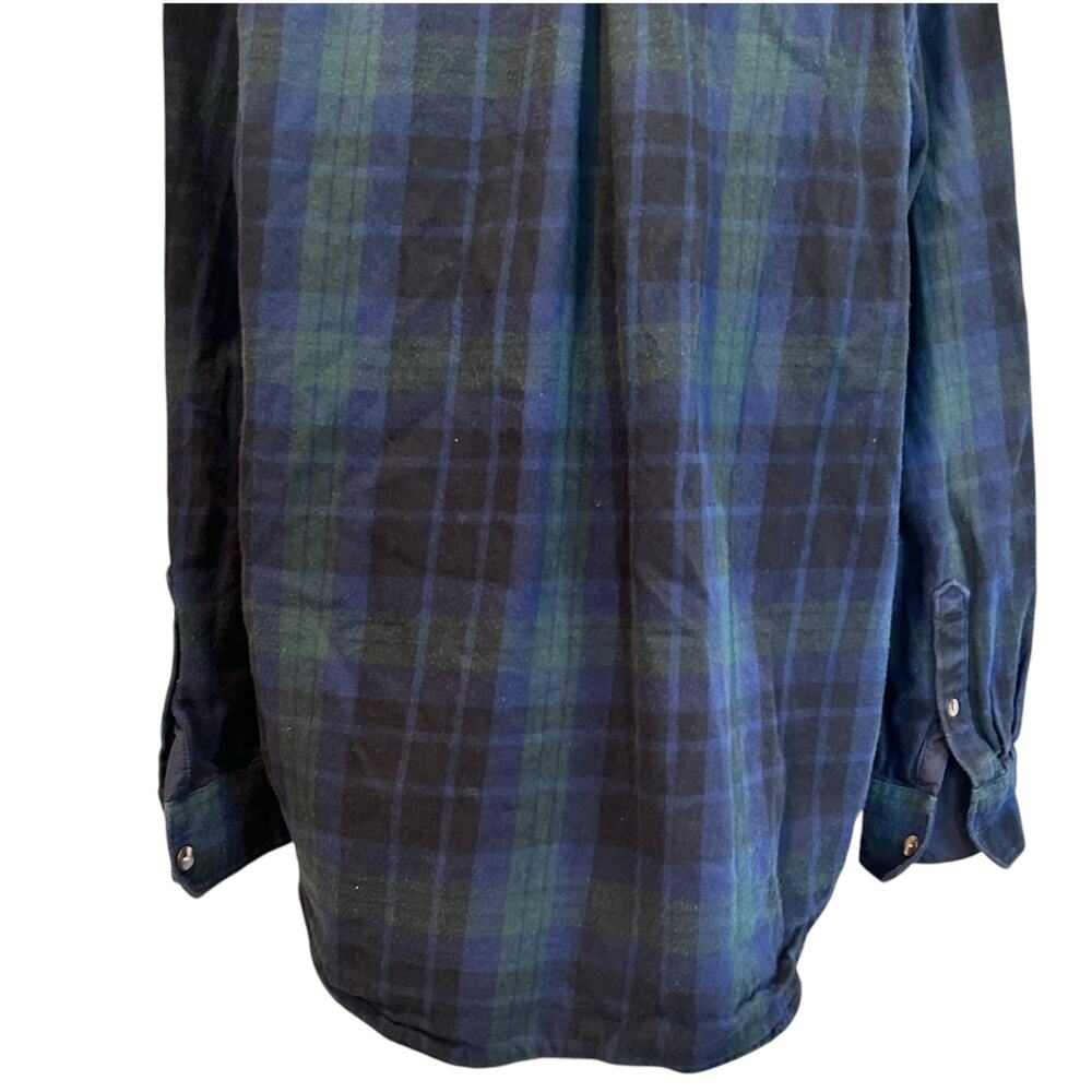 The North Face Button Down Shirt Large Blue Green Plaid Outdoor Hiking Casual - Picture 15 of 16